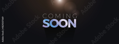 Elegant Coming Soon Background Vector with Soft Dark Lighting and Smooth Wave Shapes