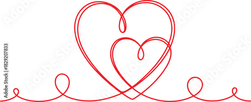 Hands with heart continuous line art vector – minimal love, care, and compassion concept design for charity, unity, or relationship illustration