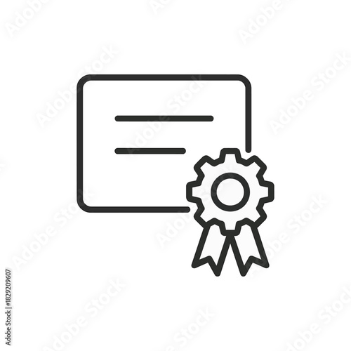 certificate of achievement verifying skills highlighting certified expertise with badge and ribbon ideal for showcasing professional credentials