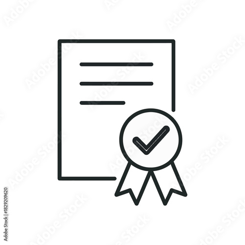 certified document with check mark demonstrating approval and validation ideal for illustrating compliance quality assurance and regulatory adherence