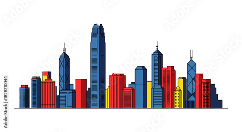 hong kong skyline iconic buildings in a vibrant skyline of hong kong at daytime showcasing its modern architecture and urban development travel asia