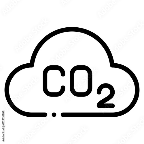 CO2 Cloud Icon