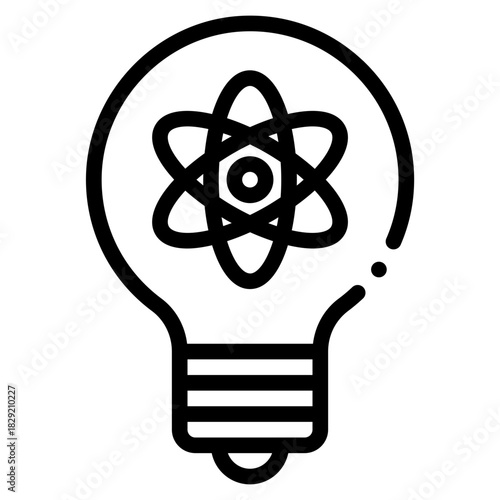Science Themed Light Bulb Icon