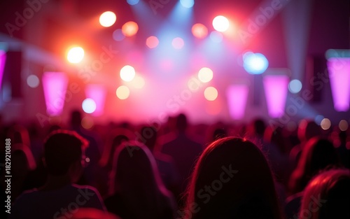 Wallpaper Mural Crowd at a festival with vibrant bokeh lights, capturing the atmosphere of celebration and joy. High quality Torontodigital.ca