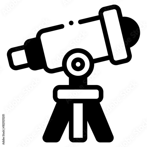 Telescope Icon for Astronomy