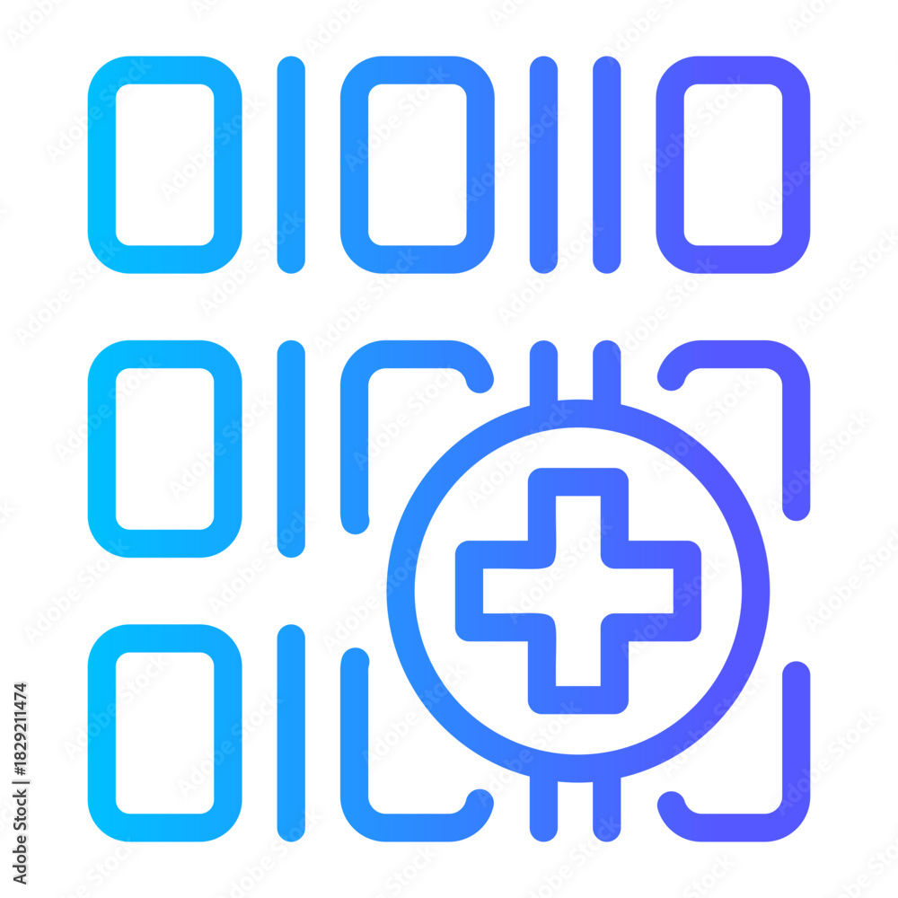 Obraz premium medical coding icon