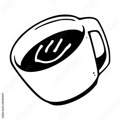 happy coffee cup with smiley face