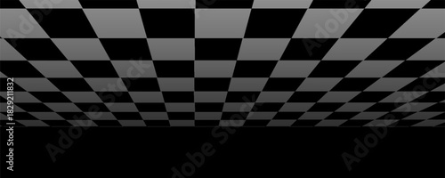 A perspective grid. Background of receding dark and light rectangles. The idea of creative digital design
