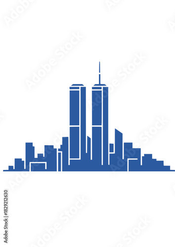 New York skyline with Twin Towers