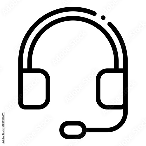 Headset with Microphone Icon