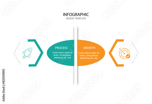 modern design template for infographics with 2 option or step vector illustration	