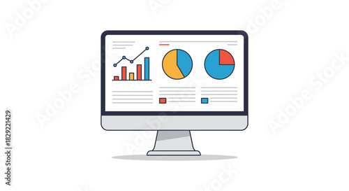 data analysis dashboard showing bar chart pie charts ideal for illustrating market analysis in tech industry data visualization and statistics