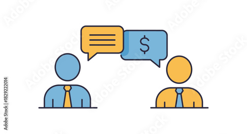 business negotiation about money two colleagues discussing financial strategy and deal illustrating teamwork in corporate environment