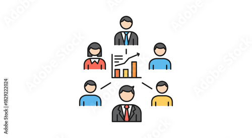 business team analyzing growth chart collaborating on success strategy in a meeting illustrating teamwork progress and corporate strategy.