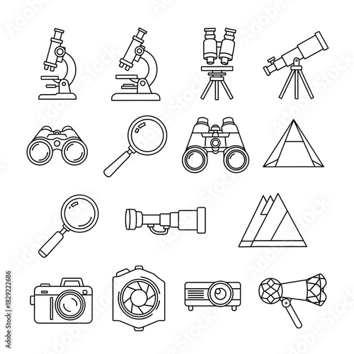 Discover a universe of exploration with these essential science and observation tools, perfect for any research or adventure project.