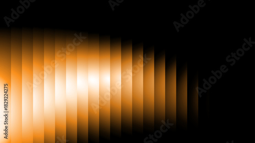 Abstract Orange Glass Gradient, Futuristic Ribbed Background, Vector Illustration
