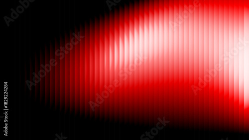 Abstract Red Glass Gradient, Futuristic Ribbed Background, Vector Illustration