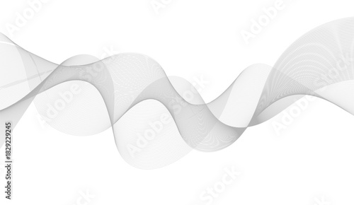 Abstract wave element for design. Digital frequency track equalizer. Stylized line art background. Vector illustration