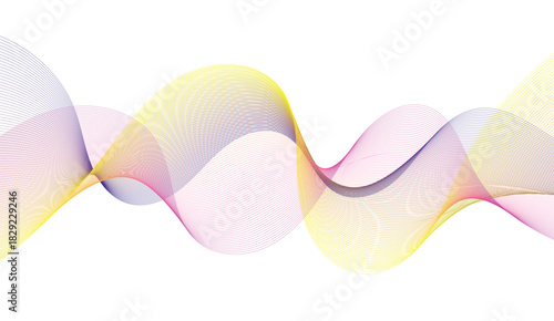 Abstract wave line. Digital frequency equalizer. digital Stylized line art background. Vector