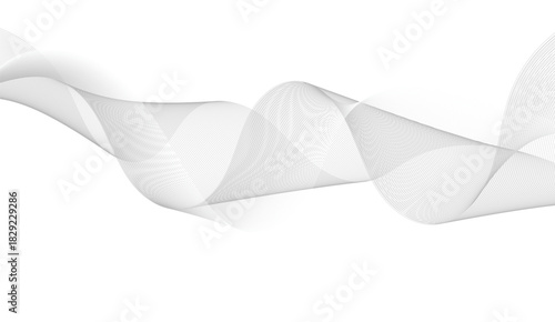 Abstract wave line on white background. Digital frequency equalizer. digital Stylized line art background. Vector
