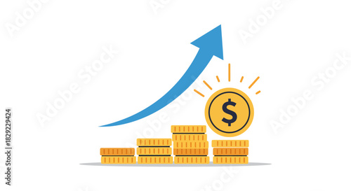 business growth chart showing financial success rising revenue from investments in a profitable business perfect for business presentation slides.