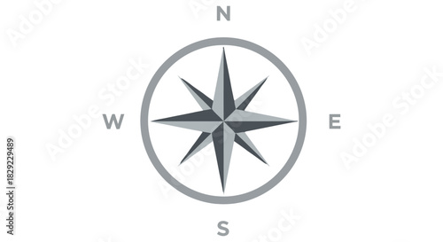compass rose direction icon orienting explorers to guide strategic decisions in navigation and cartography perfect for mapping and exploration projects.