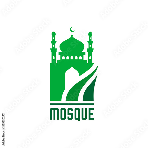 Islamic mosque flat design 