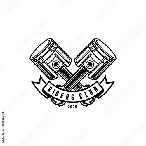 PISTON RIDER CLUB LOGO RIBBON