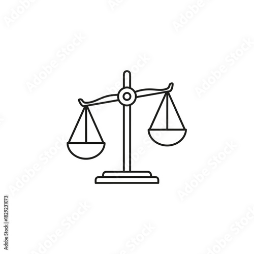 Balance scales icon for justice and equilibrium, representing fairness and legal matters