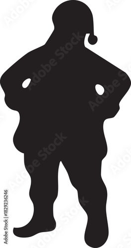 Father Chrismas Santa Clause Full Body Silhouette Christmas Element