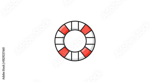 life preserver ring safety equipment floating essential for water rescues ensuring security in aquatic environments suitable for safety campaigns