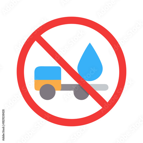 No water transportation allowed symbol concept illustration design