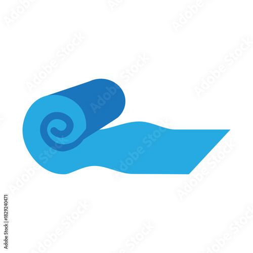 Yoga Mat Vector Flat Icon Design