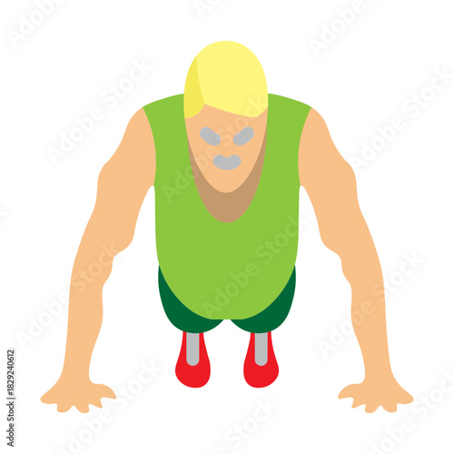 Push Up Vector Flat Icon Design