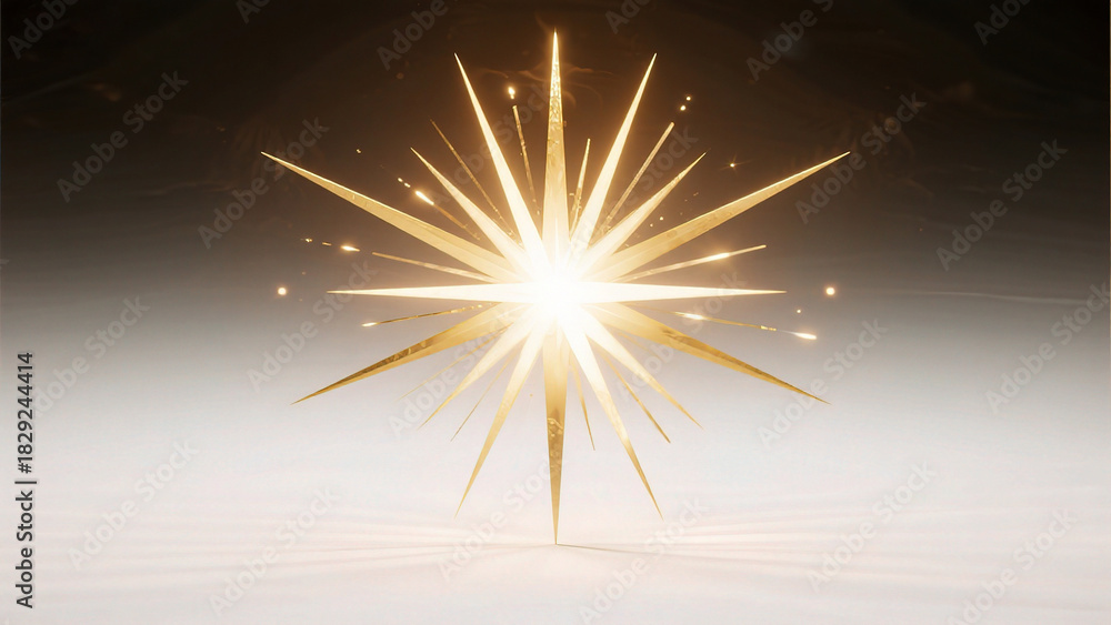 Obraz premium Golden starburst explosion