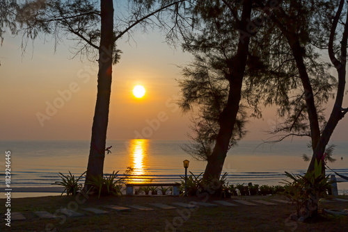 Sunrise on sea in morning