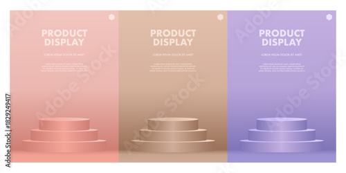 Templates for product display, e-commerce marketing and online shopping concept. Illustration of a shopping campaign, sales, discount, and promotions. Ideal for digital advertising, website banners.