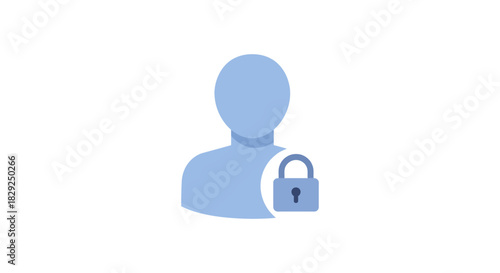 secure profile privacy anonymous user with a padlock for user account data protection network security and access control for sensitive personal information