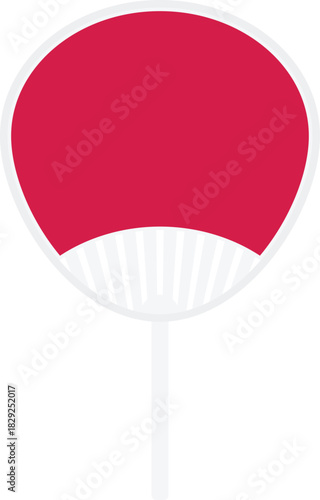 Plastic Hand Fan Flat Illustration. Clean Icon Design Element on Isolated White Background