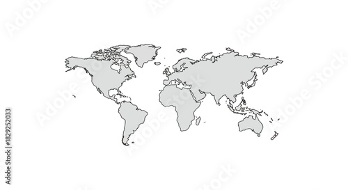world map illustration showcasing global geography for educational materials and travel blogs highlighting continents and countries ideal for infographics.
