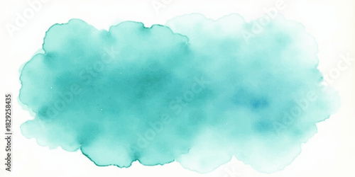Abstract blue watercolor background evoking a bright summer cloudscape