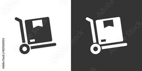 Freight Transport icon. Solid glyph series icon