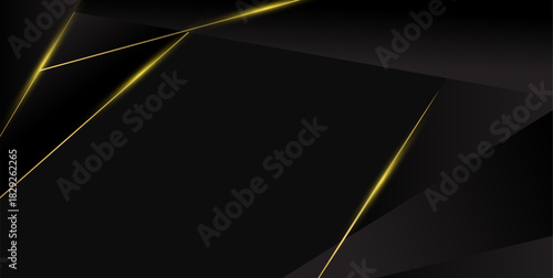 Elegant Black Gold Abstract Background  Modern Geometric Design