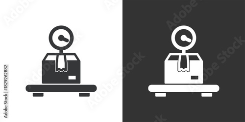 Shipping Scale icon. Solid glyph series icon