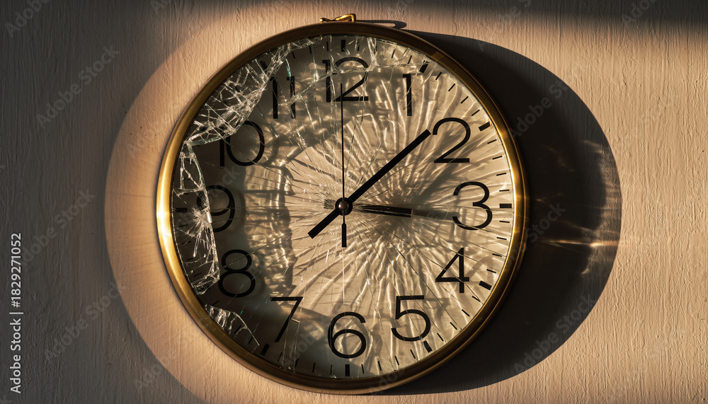 custom made wallpaper toronto digital割れている時計