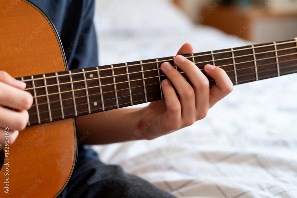 Fototapeta premium man playing guitar