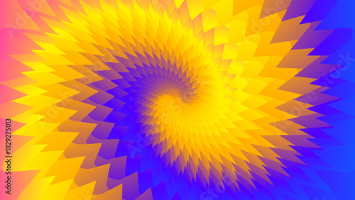 Abstract Sharp Spiky Swirling Vortex Geometric Pattern Background