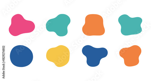Curved liquid blobs, rounded soft shapes, organic doodle ovals, wavy abstract frames, and bubble-like patterns form a modern vector illustration pack full of smooth flowing elements.