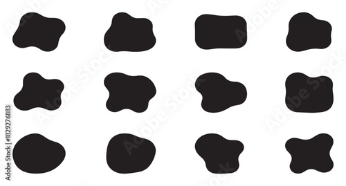 Modern abstract blobs with organic round lines, soft oval shapes, doodle curve frames, wavy fluid bubbles, and flowing patterns combine into a unique smooth vector background design.