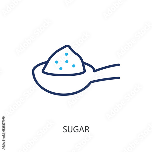 Sugar thin line icons. Original vector illustration.